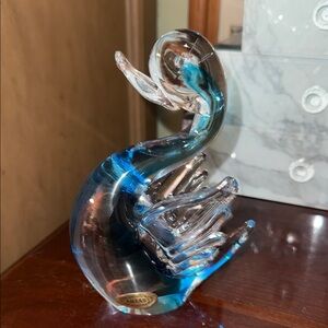 Murano Italy Glass Swan